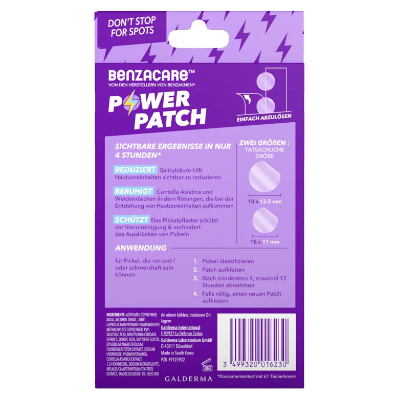 Benzacare Power Patches gegen Pickel, 36 St