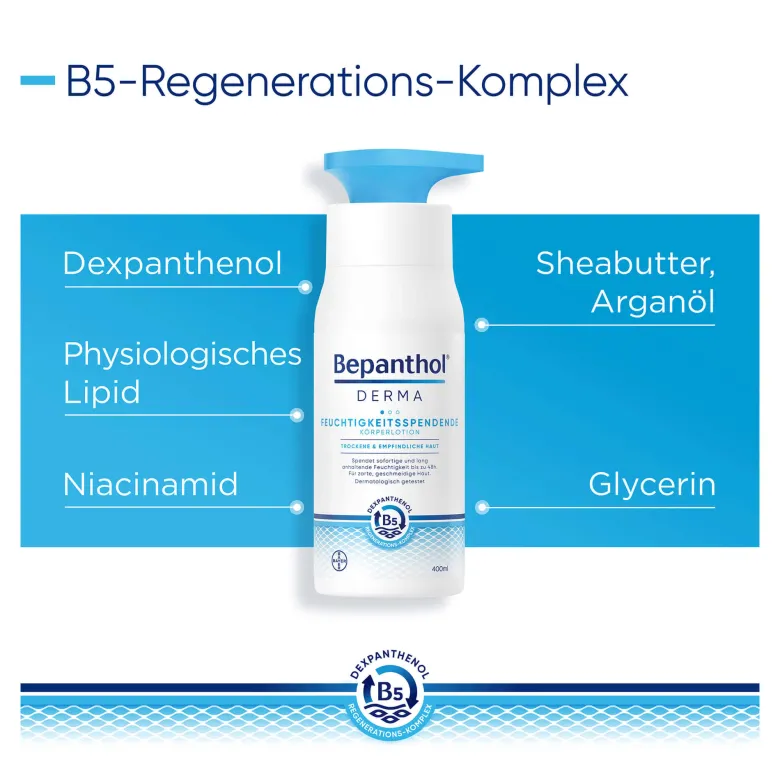 Bepanthol Derma Feuchtigkeitsspendende Körperlotion, 1X400 ml