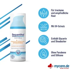 Bepanthol Derma Feuchtigkeitsspendende Gesichtscreme LSF25, 1X50 ml