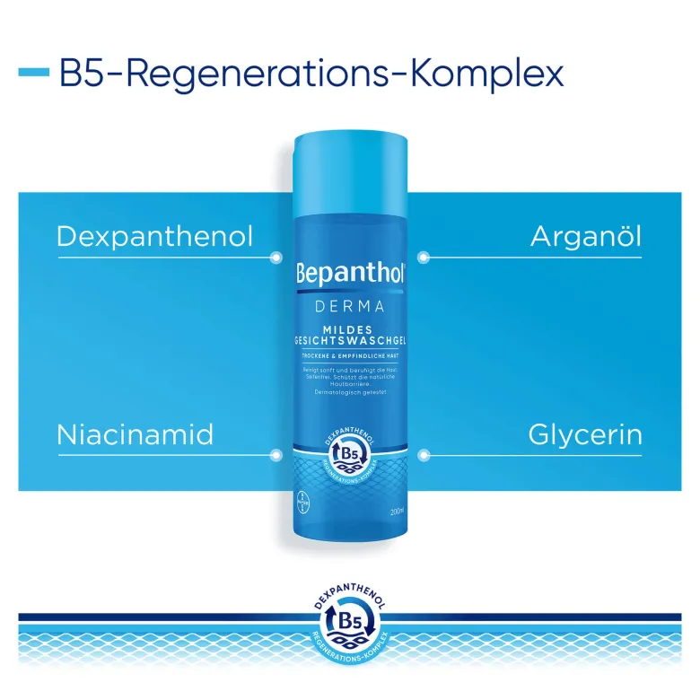 Bepanthol Derma Mildes Gesichtswaschgel, 1X200 ml