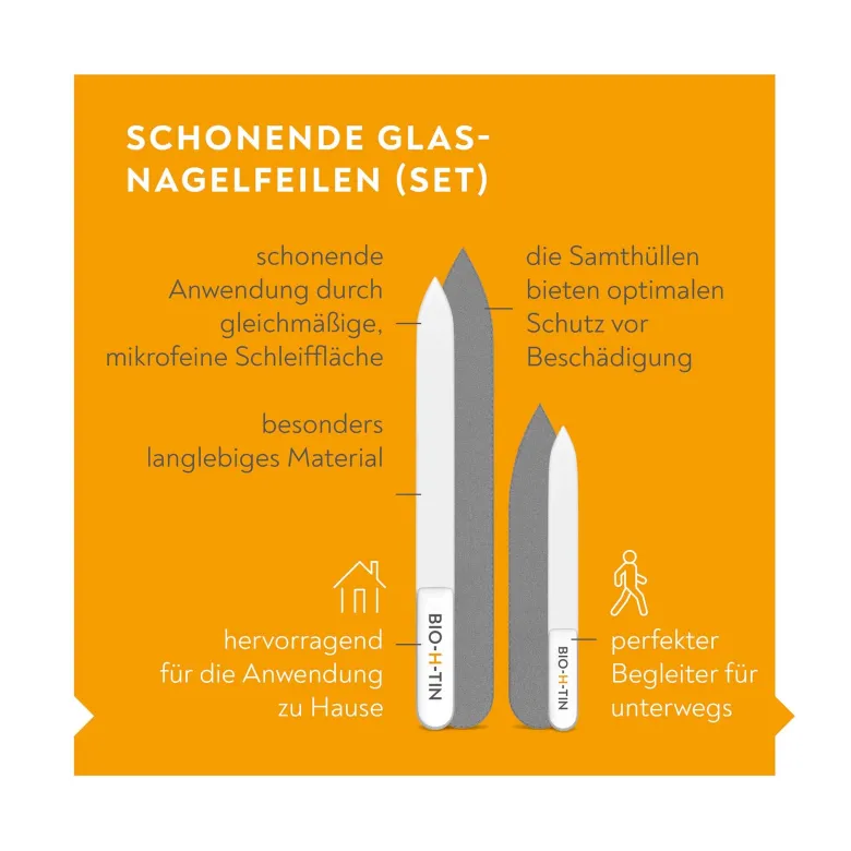 Bio-H-Tin Glas-Nagelfeile Set, 1 St