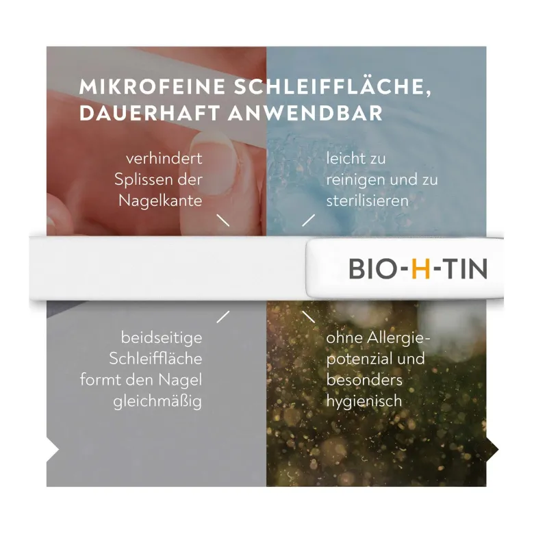 Bio-H-Tin Glas-Nagelfeile Set, 1 St