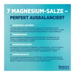 Biolectra Magnesium Komplex Balance 7 Kapseln, 120 St