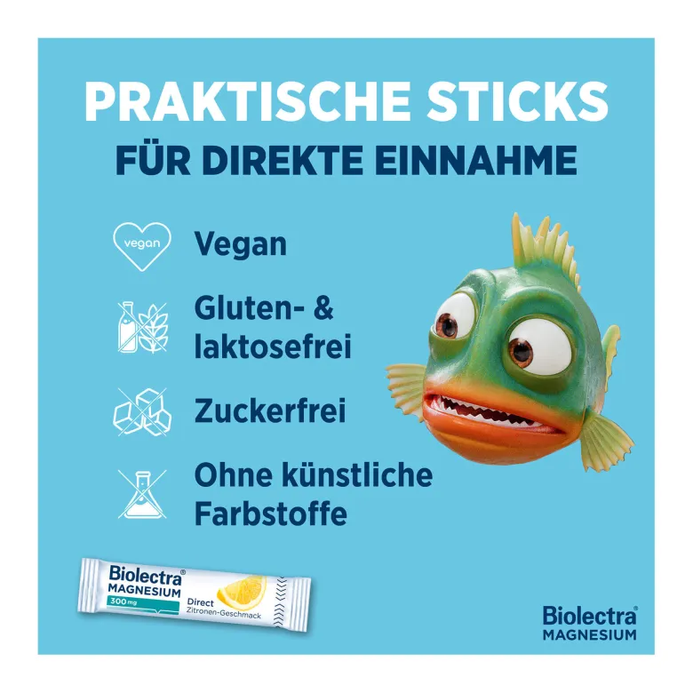 Biolectra Magnesium 300 mg Direct Sticks, 40 St