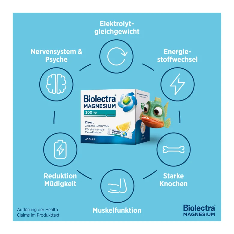 Biolectra Magnesium 300 mg Direct Sticks, 40 St