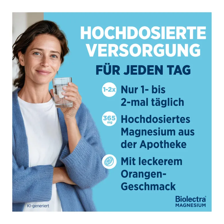 Biolectra Magnesium 365 mg fortissimum Brausetabletten, 40 St