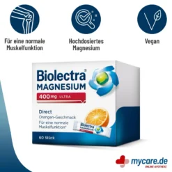 Biolectra Magnesium 400 mg Ultra Direct Sticks Orange, 60 St