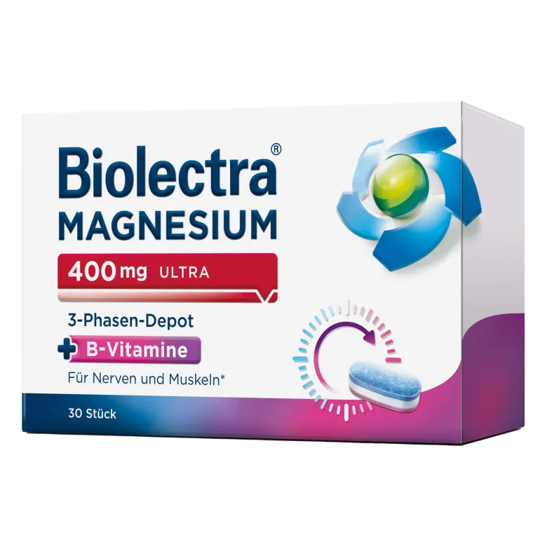Biolectra Magnesium 400 mg Ultra 3-Phasen-Depot Kapseln, 30 St