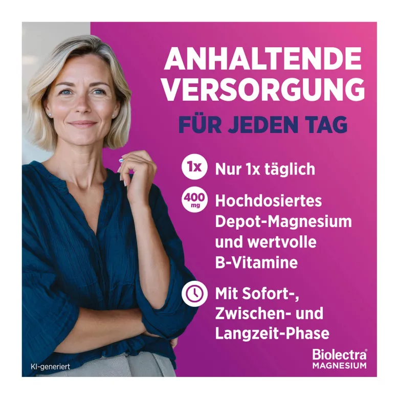Biolectra Magnesium 400 mg Ultra 3-Phasen-Depot Kapseln, 30 St