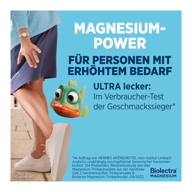 Biolectra Magnesium 400 mg Ultra Trinkgranulat Orange, 20 St