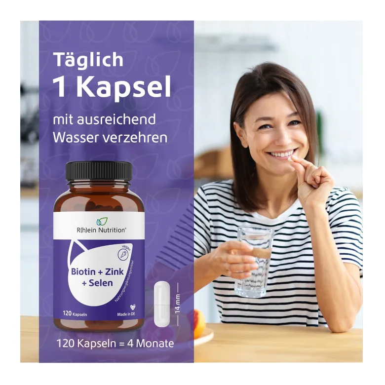 Biotin+Zink+Selen Kapseln, 120 St