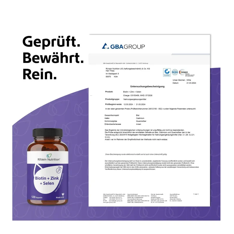 Biotin+Zink+Selen Kapseln, 120 St