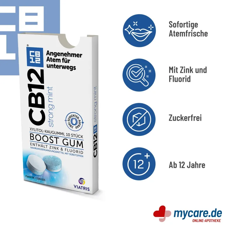 CB12 boost Kaugummi strong mint, 10 St