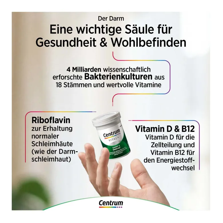 Centrum Vital+ Darm & Energie Kapseln, 30 St