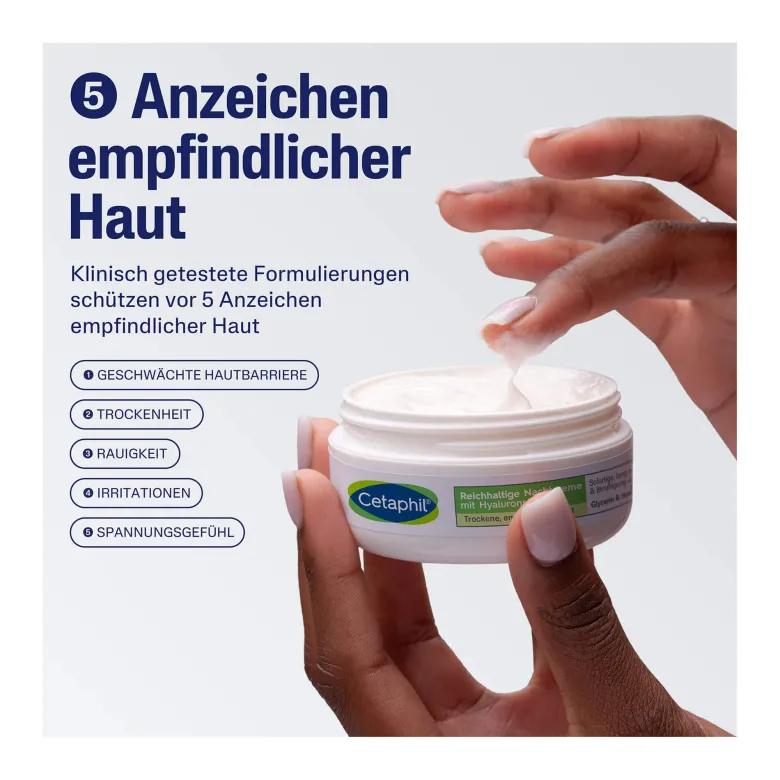 Cetaphil Reichhaltige Nachtcreme mit Hyaluronsäure, 48 g