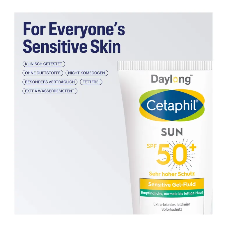 Cetaphil SUN Sensitive Gel-Fluid SPF 50+ Sonnenschutz, 50 ml
