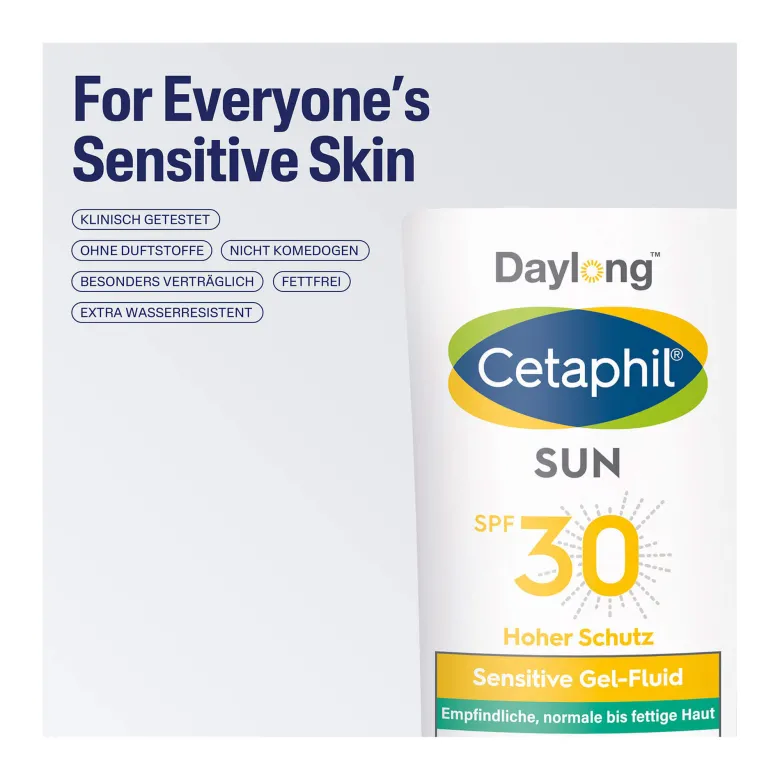 Cetaphil SUN Sensitive Gel-Fluid SPF 30 Sonnenschutz, 30 ml
