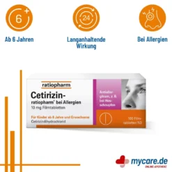 Cetirizin ratiopharm bei Allergien, 100 St