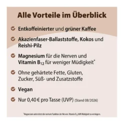 Chi-Cafe free Wellness Kaffee entkoffeiniert + Akazienfaser, 250 g