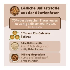 Chi-Cafe free Wellness Kaffee entkoffeiniert + Akazienfaser, 250 g