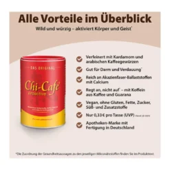 Chi-Cafe proactive Kaffee mit Akazienfaser Guarana Reishi, 180 g