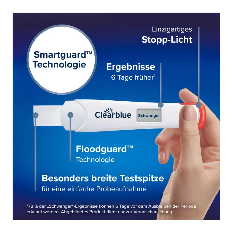 Clearblue Schwangerschaftstest Ultra Frühtest digital, 1 St