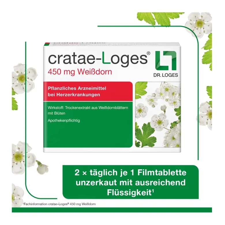 Cratae-Loges 450 mg Weißdorn Filmtabletten, 100 St