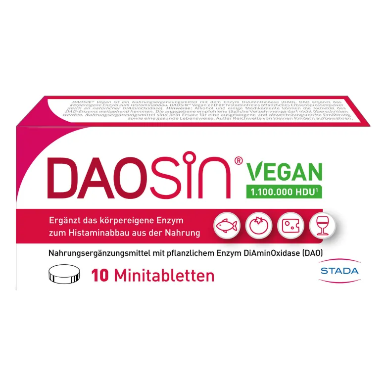 Daosin Vegan Tabletten bei Histaminunverträglichkeit, 10 St