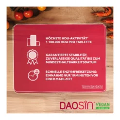 Daosin Vegan Tabletten bei Histaminunverträglichkeit, 10 St