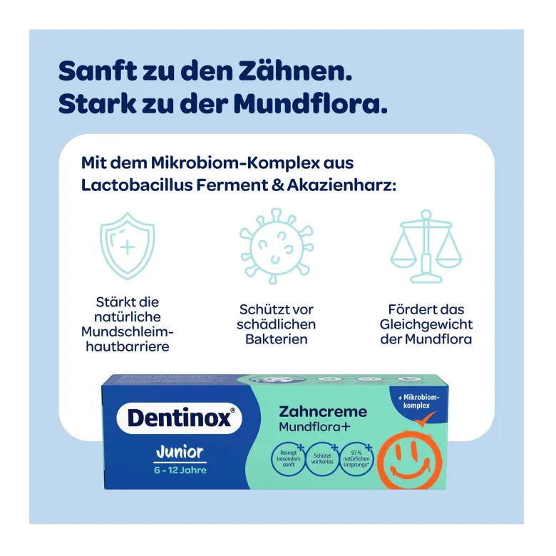 Dentinox Zahncreme Mundflora+ Junior, 75 ml