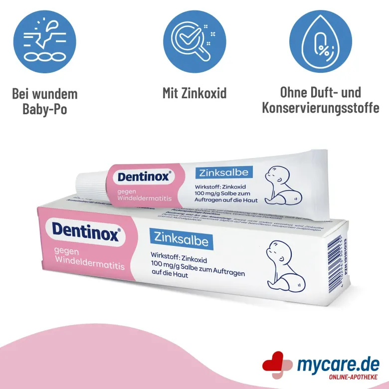 Dentinox Zinksalbe gegen Windeldermatitis, 45 g