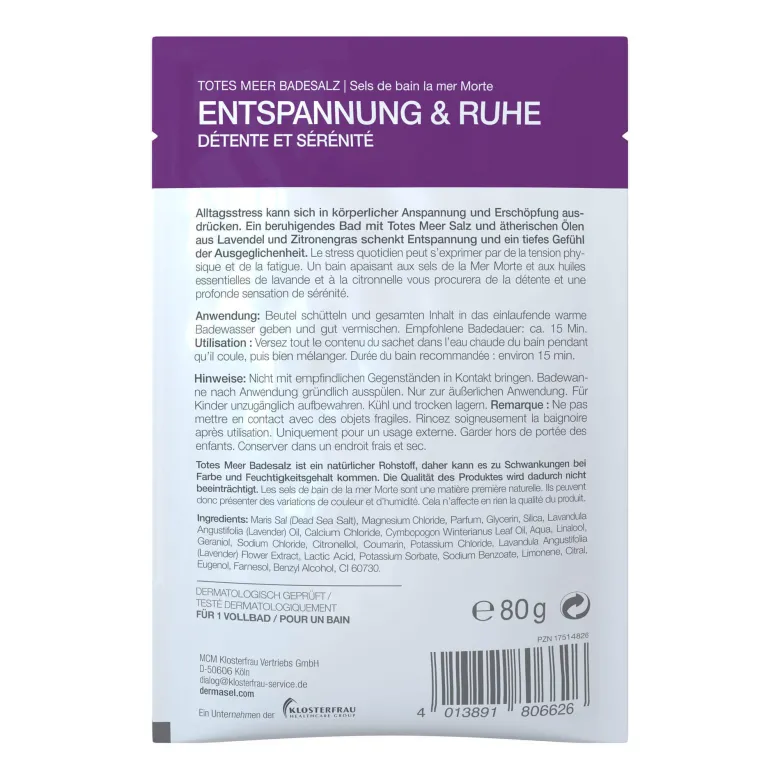 DermaSel Totes Meer Badesalz Entspannung & Ruhe, 80 g
