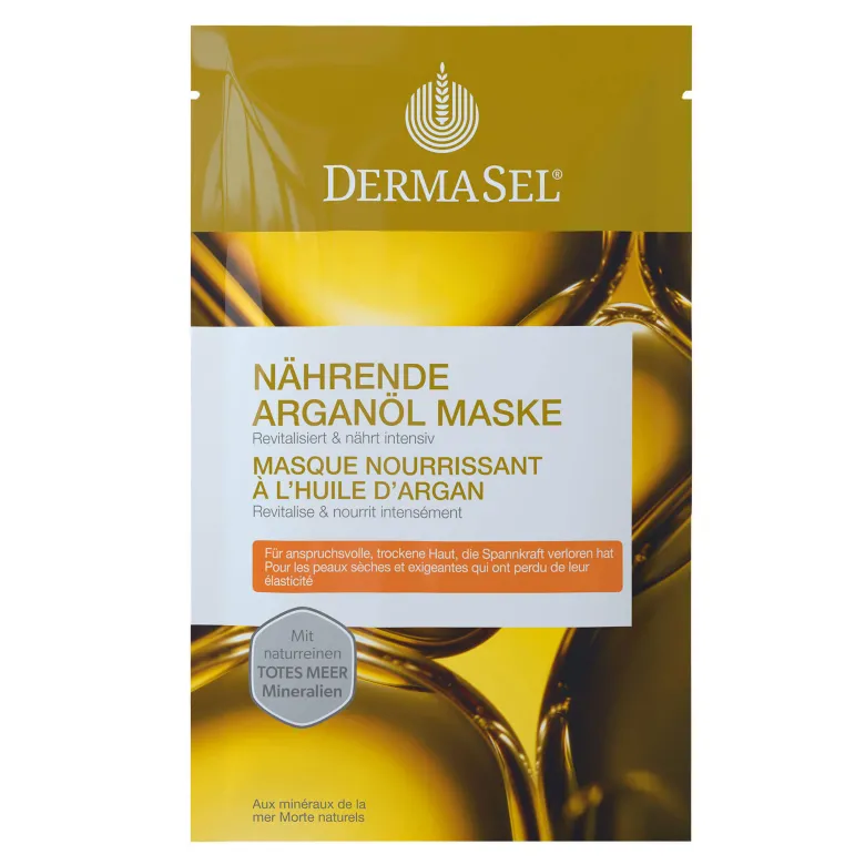 DermaSel Totes Meer Nährende Arganöl Maske, 12 ml