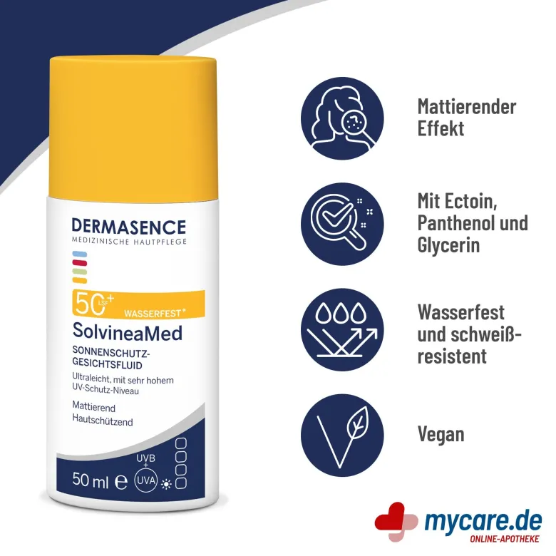 Dermasence SolvineaMed Sonnenschutz-Gesichtsfluid LSF50, 50 ml