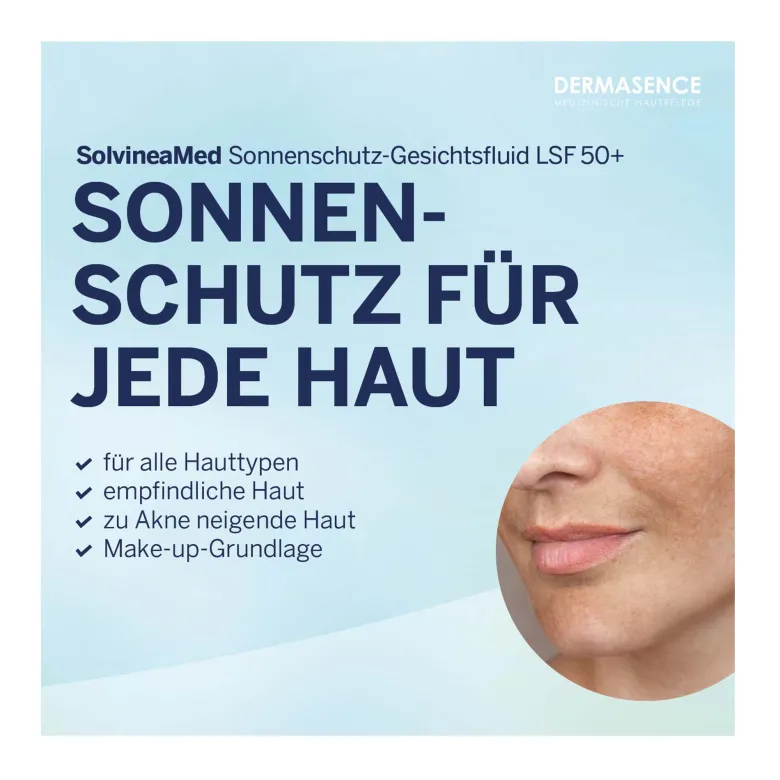 Dermasence SolvineaMed Sonnenschutz-Gesichtsfluid LSF50, 50 ml
