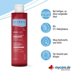 Dexeryl Dexeclear Anti-Unreinheiten schäumendes Gel, 200 ml