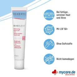 Dexeryl Dexeclear Mattierendes Aquafluid SPF 50+, 40 ml