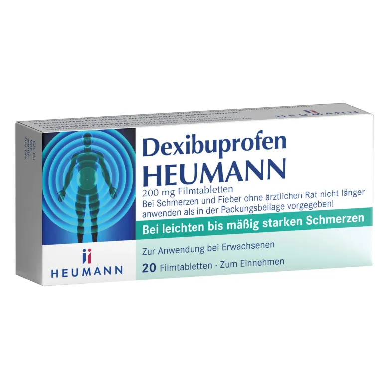 Dexibuprofen HEUMANN 200 mg Filmtabletten, 20 St