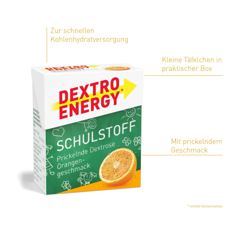 Dextro Energy Schulstoff Orange, 50 g