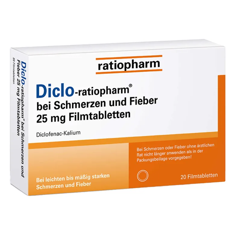 Diclo-ratiopharm 25 mg Filmtabletten bei Schmerzen, 20 St