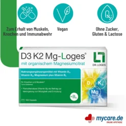 D3 K2 Mg-Loges Kapseln, 100 St