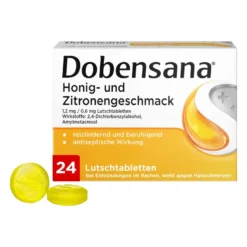 Dobensana Honig & Zitrone Lutschtabletten bei Halsschmerzen, 24 St