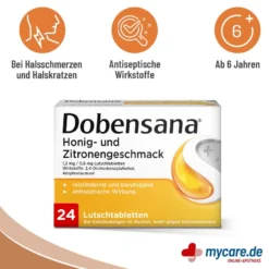 Dobensana Honig & Zitrone Lutschtabletten bei Halsschmerzen, 24 St