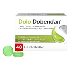 Dolo-Dobendan Lutschtabletten bei Halsschmerzen, 48 St