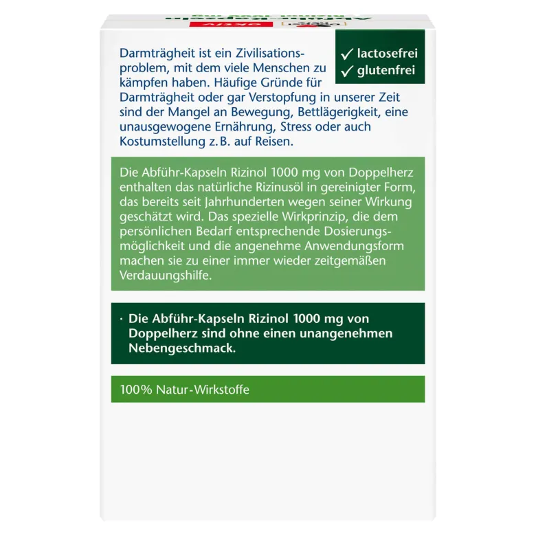 Doppelherz aktiv Abführ-Kapseln Rizinol 1000 mg, 30 St
