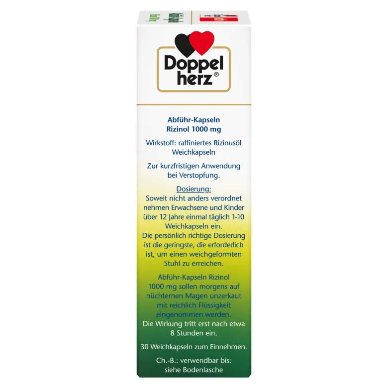 Doppelherz aktiv Abführ-Kapseln Rizinol 1000 mg, 30 St