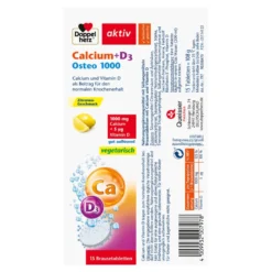 Doppelherz aktiv Calcium+D3 Osteo Brausetabletten, 15 St