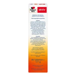 Doppelherz aktiv Calcium 700 + Vitamin D3 Tabletten, 80 St