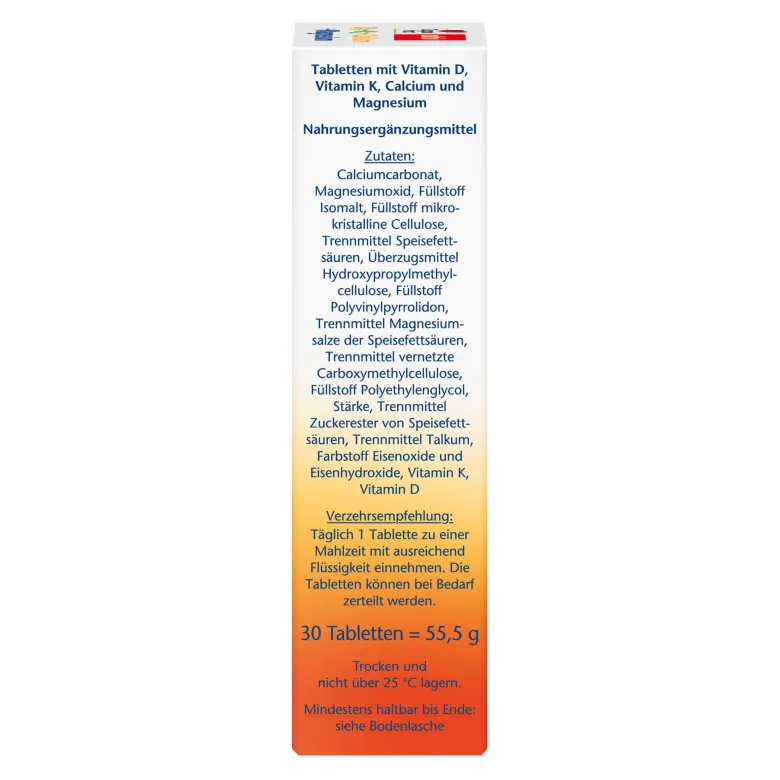 Doppelherz aktiv D3+K2+Calcium+Magnesium Tabletten, 30 St