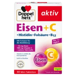 Doppelherz aktiv Eisen+C+Histidin+Folsäure Tabletten, 30 St